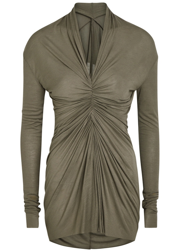 Photo: Rick Owens Radiance Ruched Jersey top Light Brown