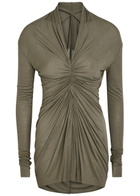 Rick Owens Radiance Ruched Jersey top Light Brown
