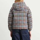 Damson Madder Women's Pearl Tartan Check Puffer Jacket in Multi