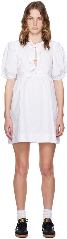 Photo: GANNI White Tie String Minidress