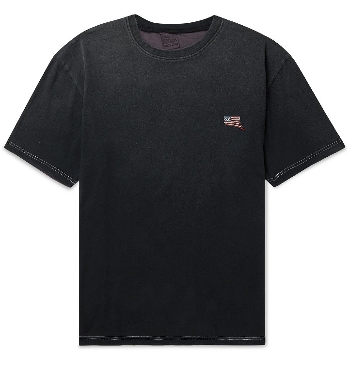 Photo: KAPITAL - Oversized Embroidered Printed Cotton-Jersey T-Shirt - Black