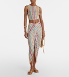 Missoni Zigzag asymmetric midi skirt