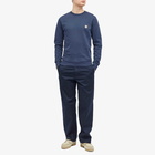 Maison Kitsuné Men's Fox Head Patch Crew Sweat in Ink Blue