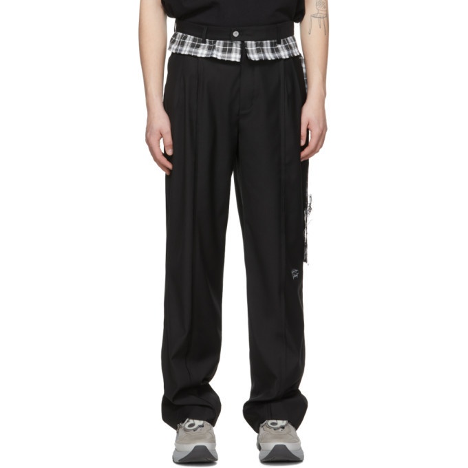 Photo: C2H4 Black My Own Private Planet Raw Edge Tailored Trousers
