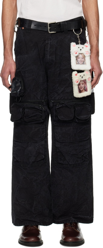 Photo: doublet Black Oshi-Katsu Pocket Cargo Pants