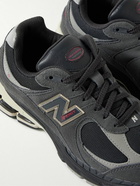 New Balance - 2002R Leather-Trimmed Suede and Mesh Sneakers - Black