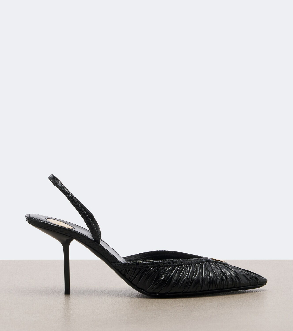 Saint Laurent Folie Cassandre leather slingback pumps