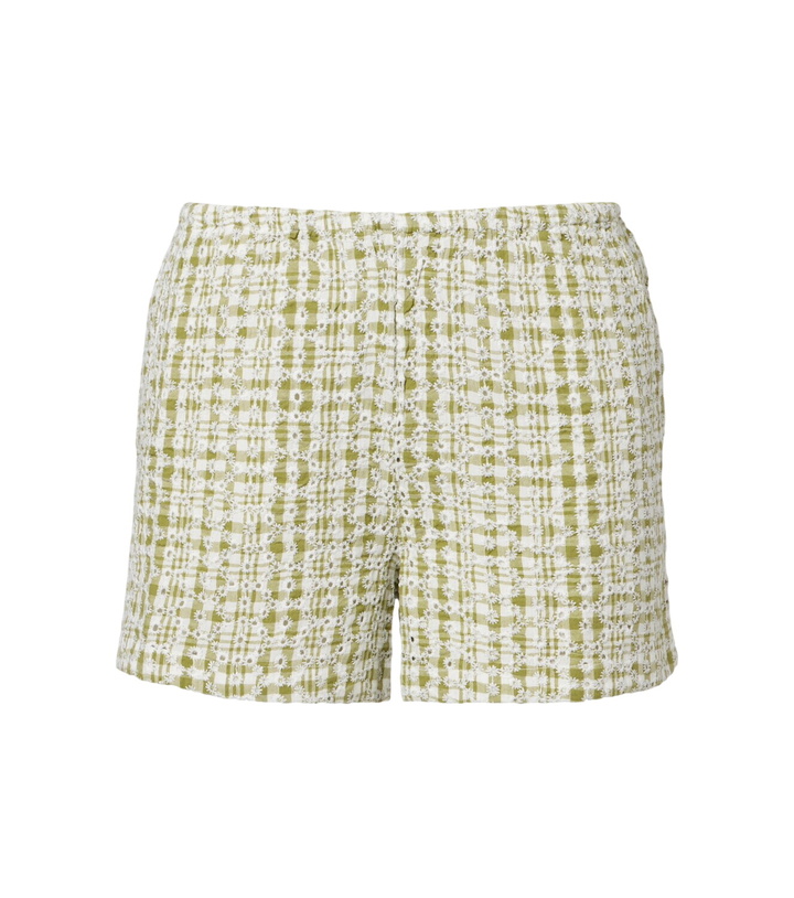 Photo: Velvet Daniela embroidered cotton-blend shorts