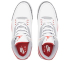 Air Jordan Men's 3 Retro Sneakers in White/Red/Black/Cement Grey