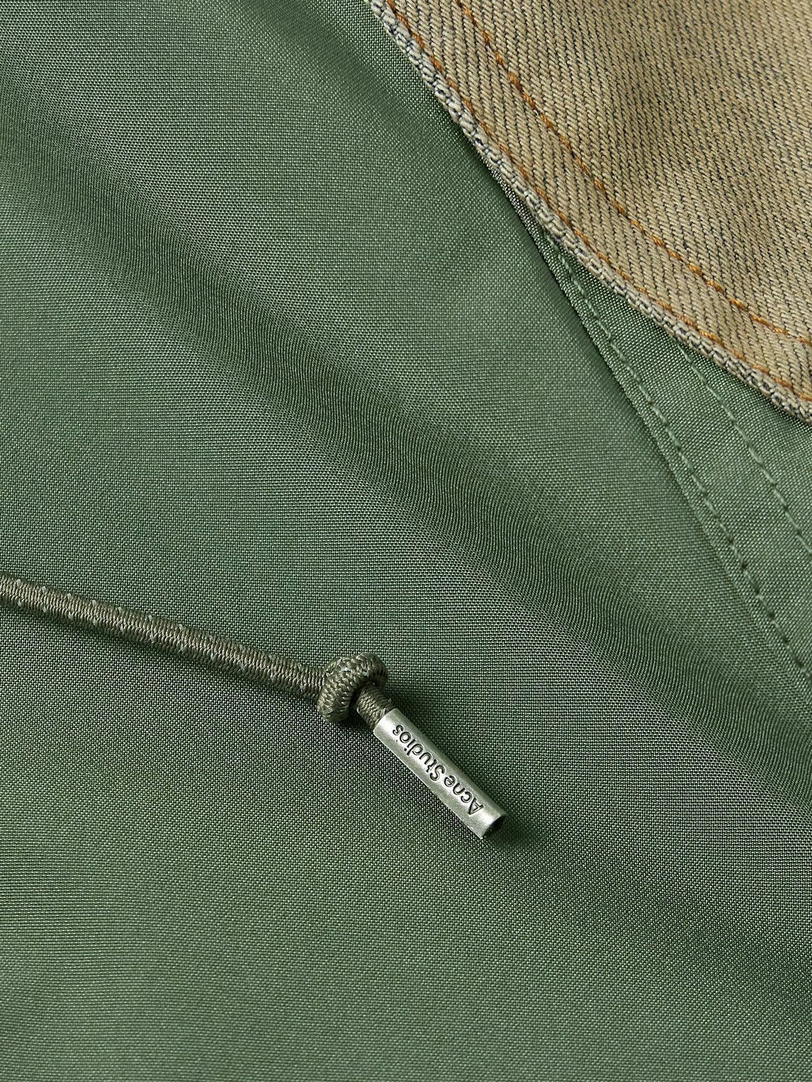 Acne Studios - Ocyber Cropped Panelled Shell and Denim Hooded