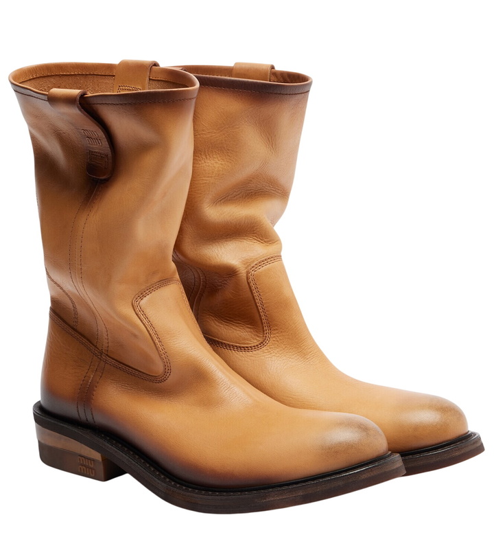 Photo: Miu Miu Foule leather ankle boots
