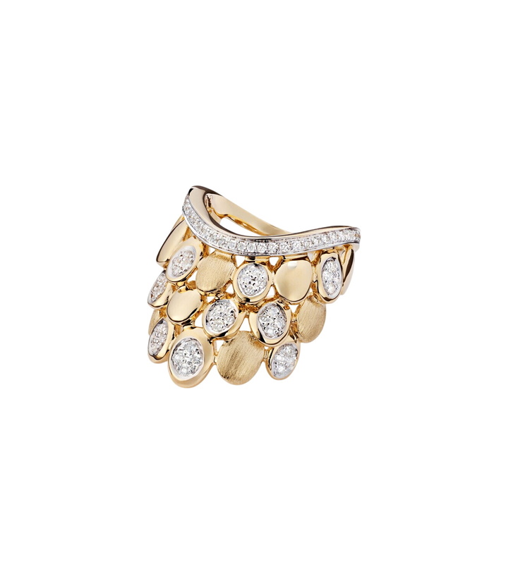 Photo: Rainbow K Blossom 14kt gold ring with diamonds