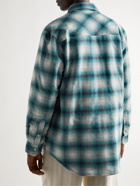 Isabel Marant - Ruddy Checked Wool-Blend Flannel Overshirt - Green