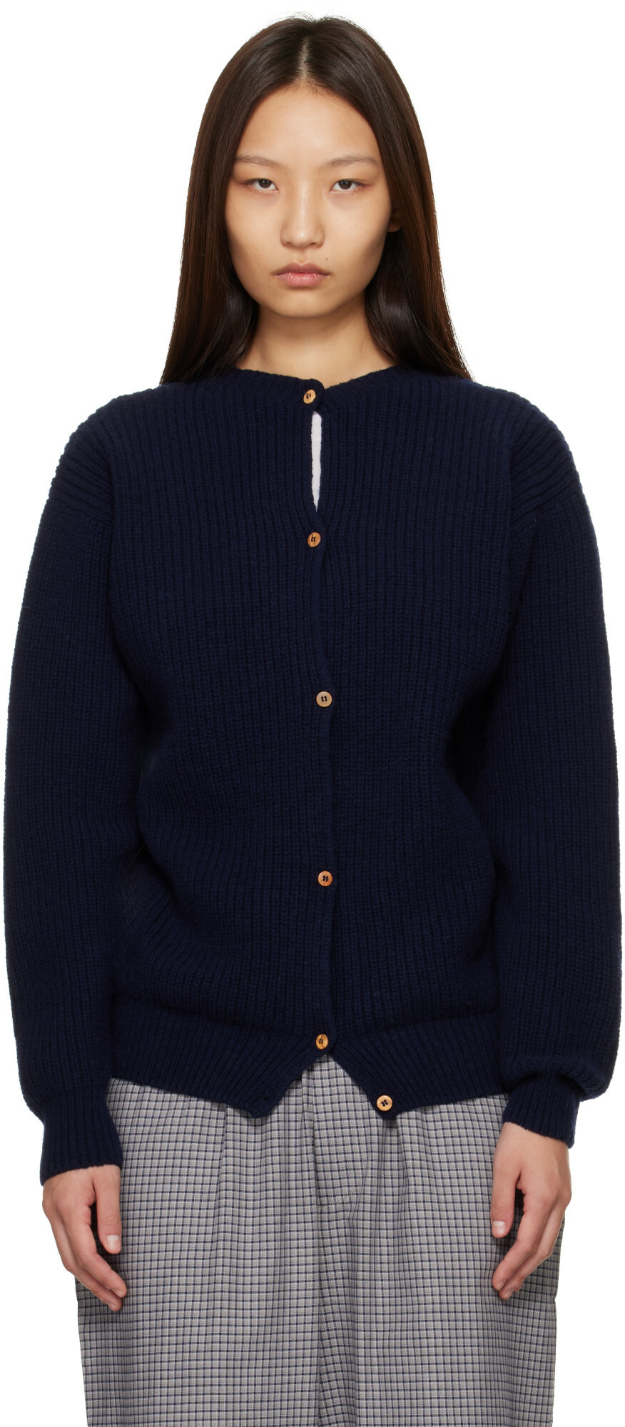 Baserange Navy Mea Cardigan