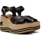 Chloé Black 'Chloé Sand' Wedge Sandals