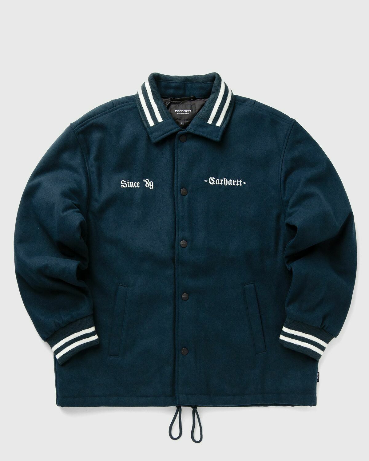 Carhartt WIP Wool Coach Jacket White Mens Bomber Jackets/College