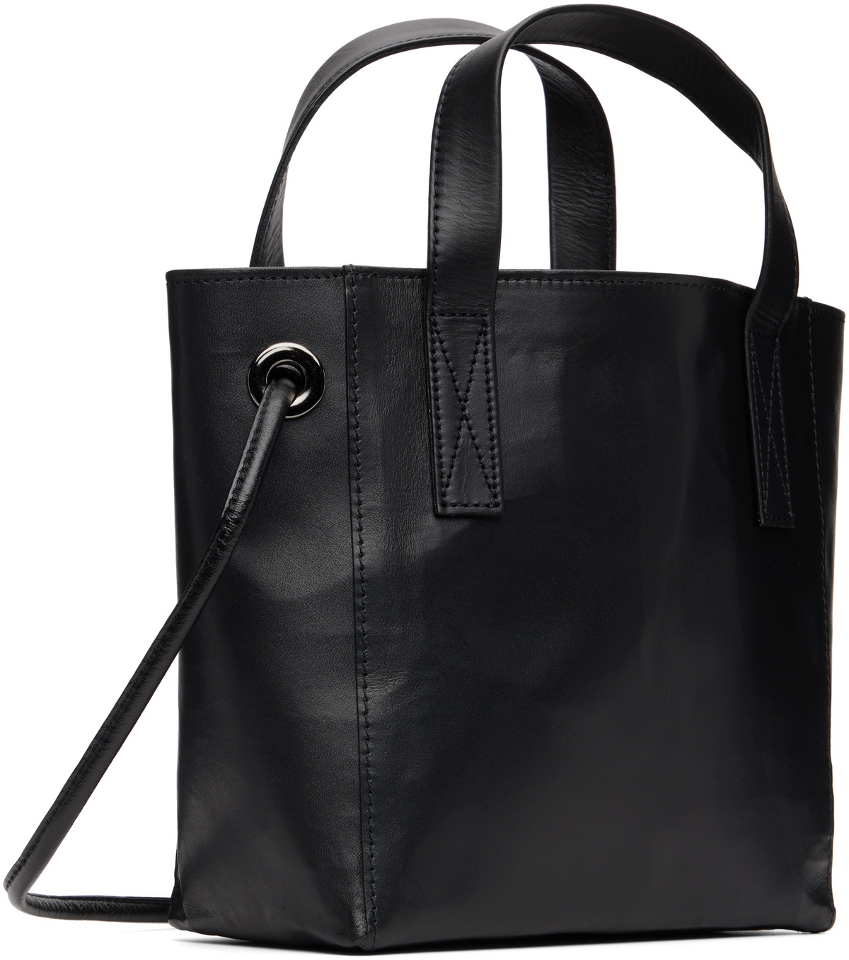 Vivienne Westwood Black Leather Sarah Small Tote Vivienne