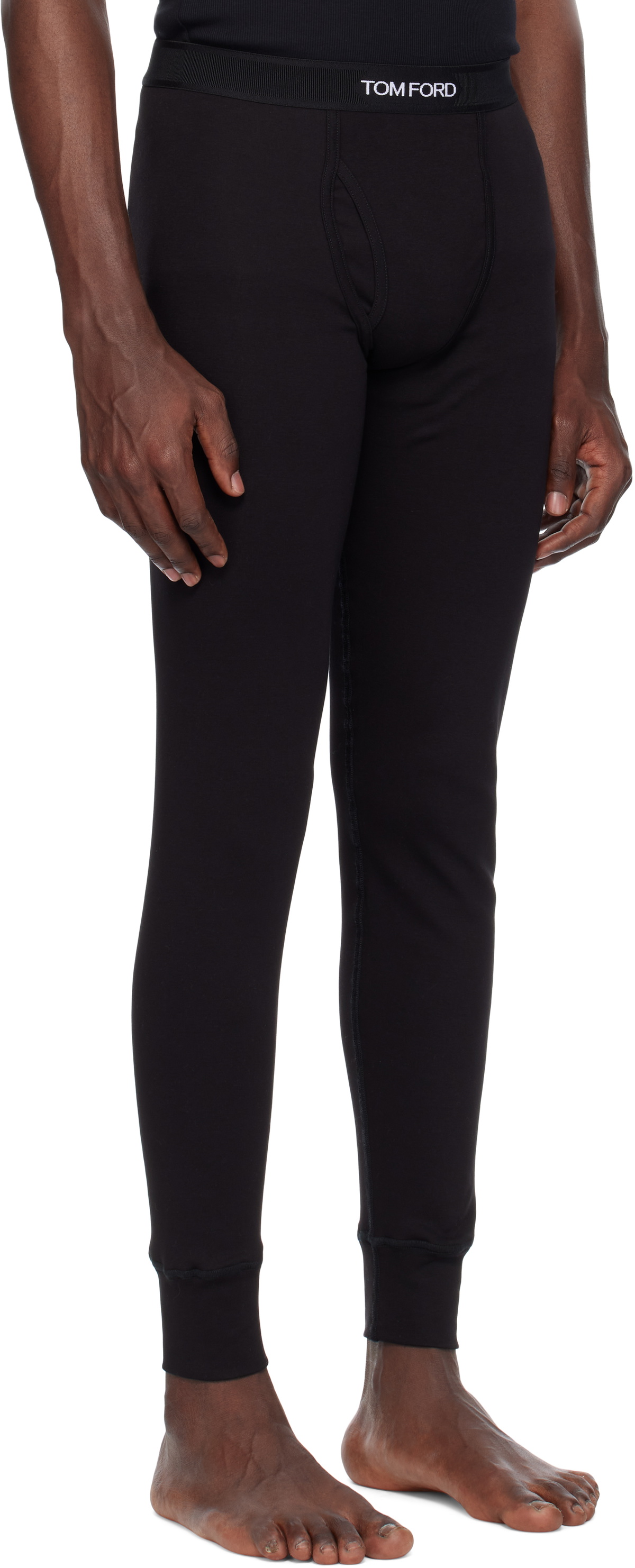 TOM FORD Black Jacquard Long Underwear