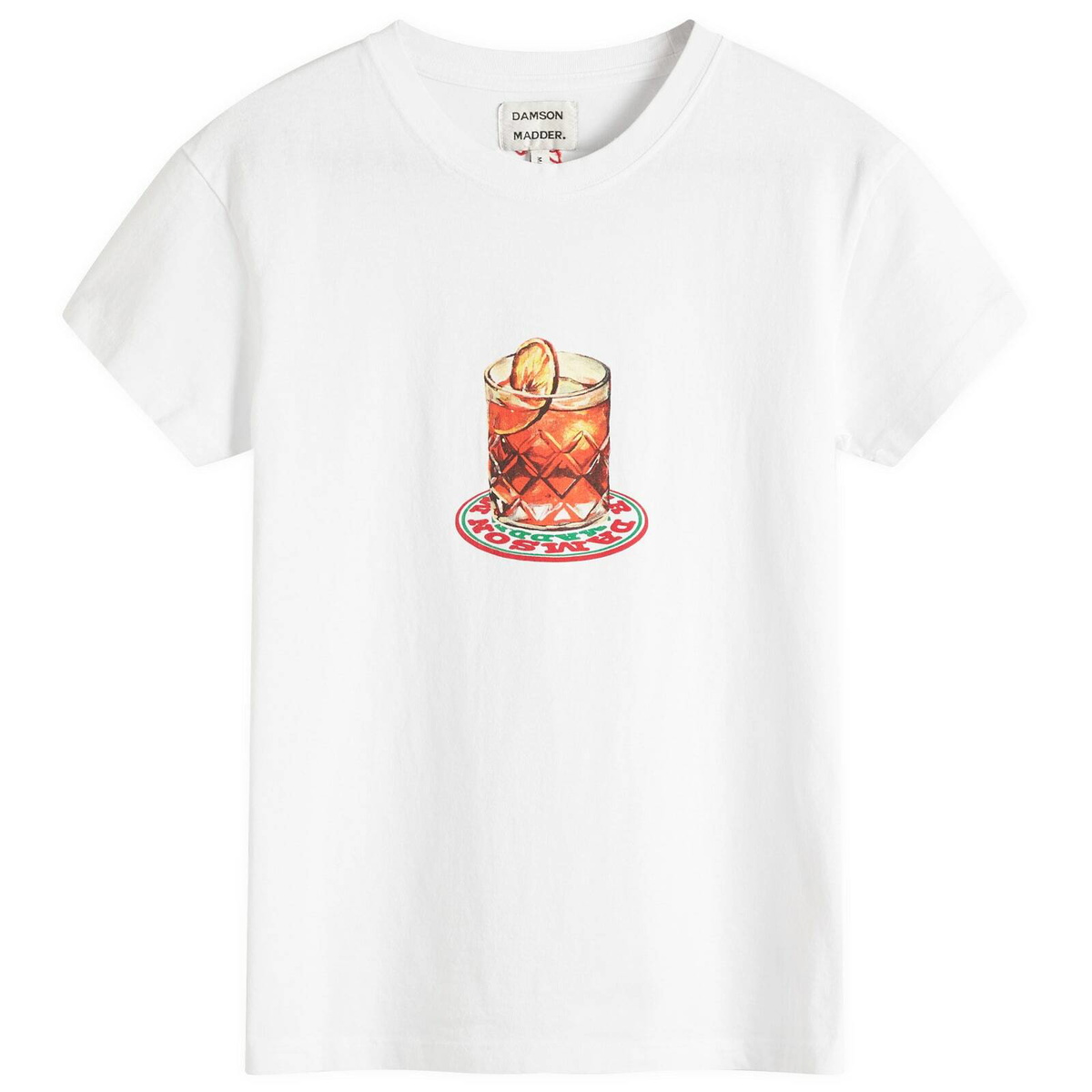 Damson Madder Women's Negroni Shrunken T-Shirt in White