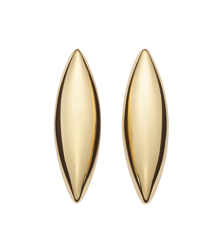 Photo: Jennifer Fisher Puffy Dagger Small gold-plated earrings