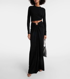 Christopher Esber Embellished cutout jersey maxi dress