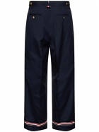 THOM BROWNE Cotton Blend Pants with Gg Cuff