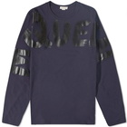 Alexander McQueen Men's Grafitti Print Long Sleeve T-Shirt in Navy/Mix