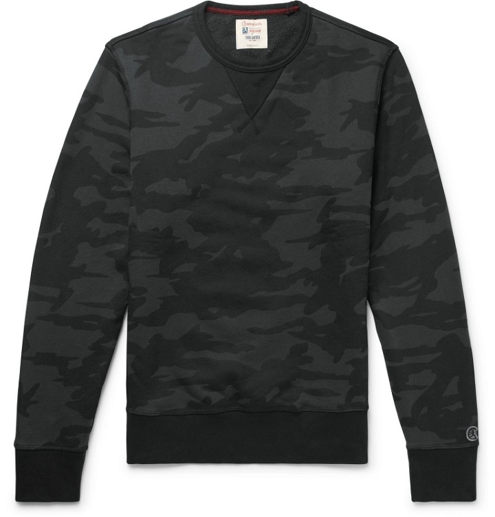 Photo: Todd Snyder Champion - Camouflage-Print Loopback Cotton-Jersey Sweatshirt - Black