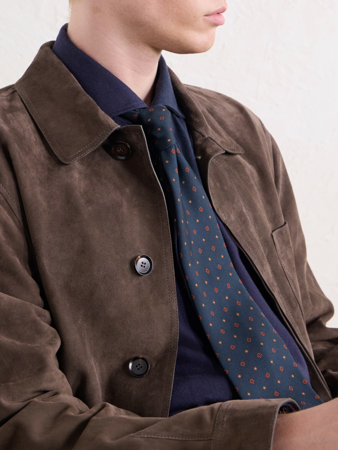Rubinacci - 8cm Printed Silk-Twill Tie - Blue