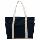 Mazi Untitled Cafe Tote Bag in Navy/Ecru 