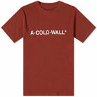 A-COLD-WALL* Men's Essential Logo T-Shirt in Burnt Red