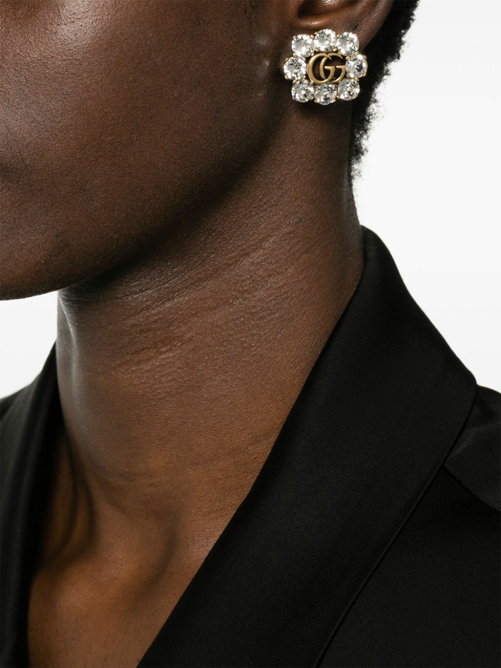 【関税・送料込み】GUCCI EARRINGS GOLD TONE BRASS EARRINGS Vintage PAOLO Gucci Earrings, Gold Tone Chunky Heavy Half