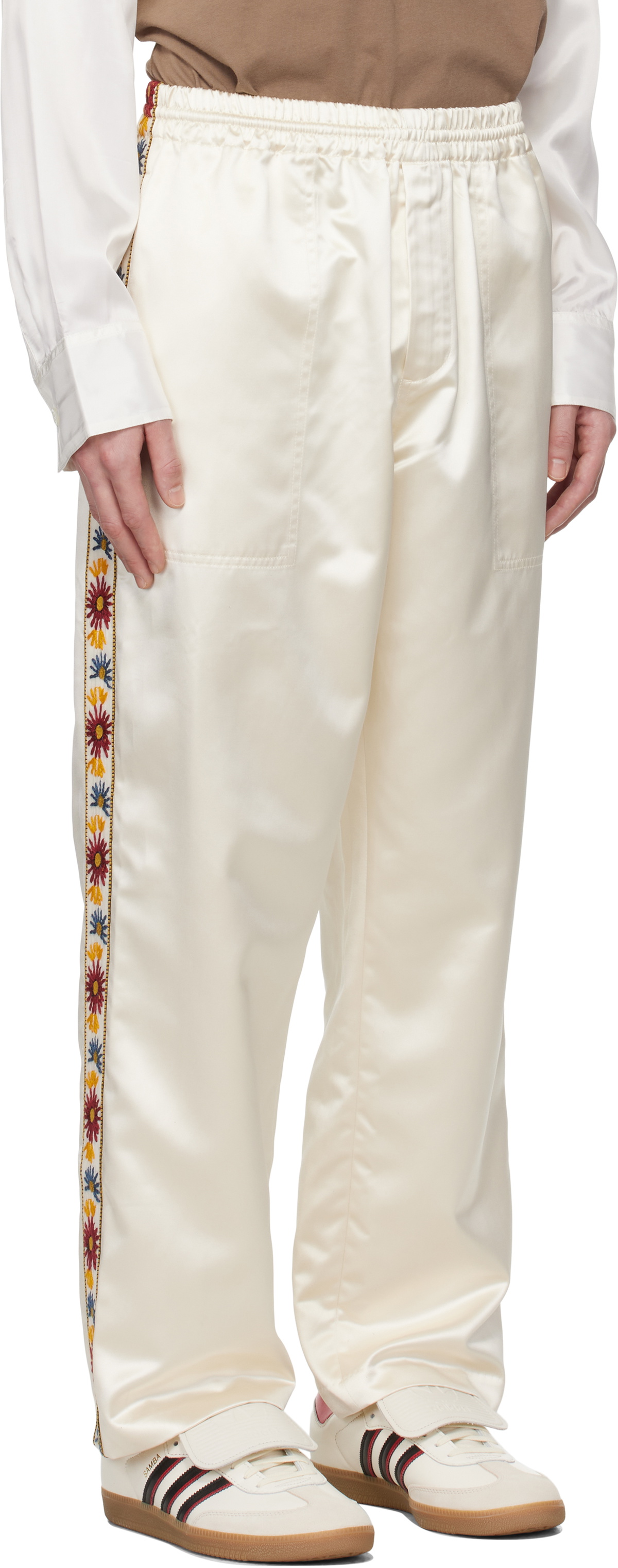 Bode Off-White Candyfloss Track Pants