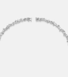 Suzanne Kalan Bold Burst 18kt white gold tennis necklace with diamonds