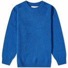 Kestin Men's Brushed Shetland Crew Knit in Cobalt