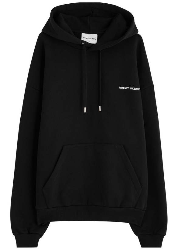 Photo: Mki Miyuki Zoku Logo Hooded Cotton-blend Sweatshirt Black