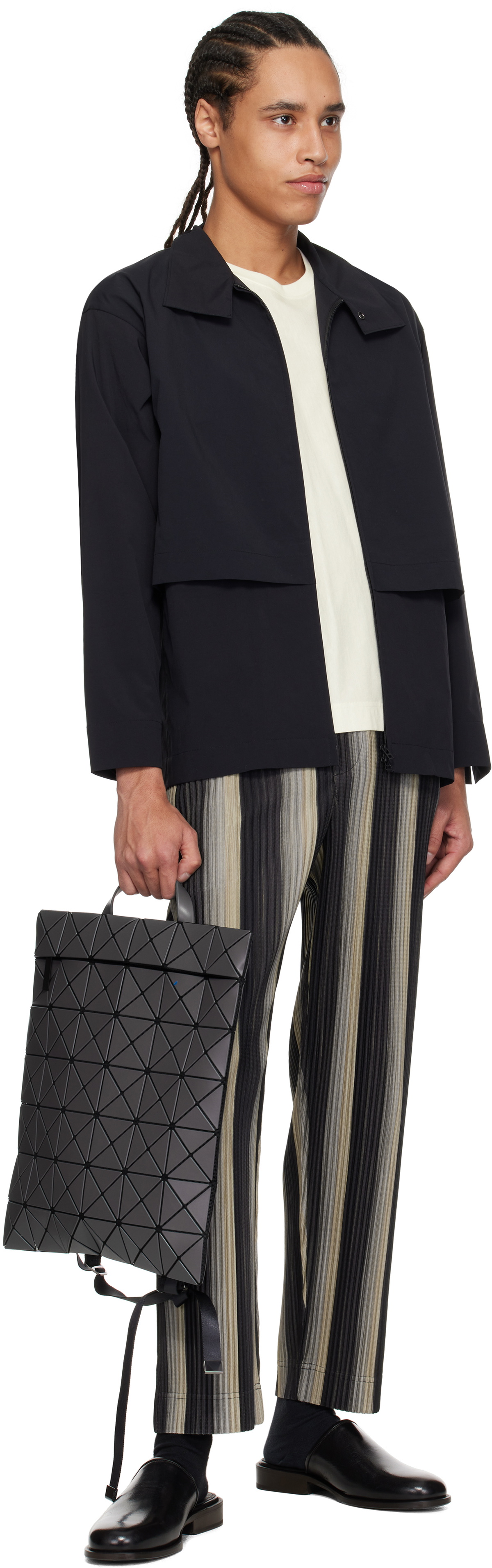 BAO BAO ISSEY MIYAKE Gray Flat Pack Backpack Bao Bao Issey