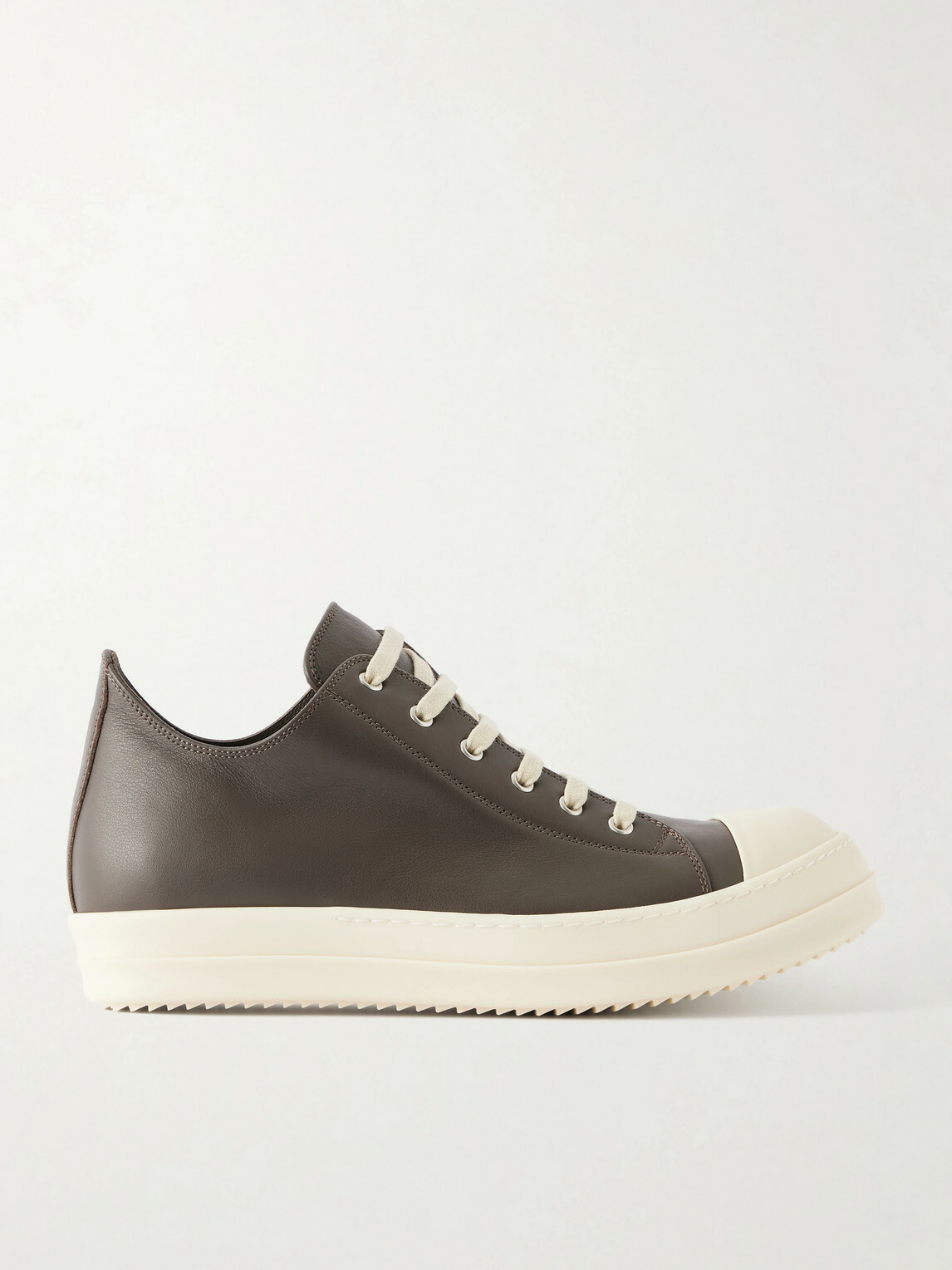 Rick Owens - Ramones Leather and Rubber Sneakers - Brown