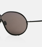 Alaïa Lettering Logo oversized sunglasses