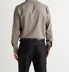 RICHARD JAMES - Button-Down Collar Brushed Cotton-Flannel Shirt - Neutrals