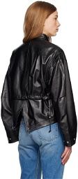Helmut Lang Black Patch Pocket Leather Jacket