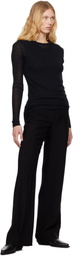 Ann Demeulemeester Black Maaike Flared Leg Comfort Trousers
