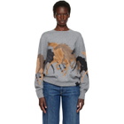 Stella McCartney Gray Racing Horses Sweater