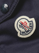 Moncler - Logo-Appliquéd Quilted Wool Hooded Down Jacket - Blue