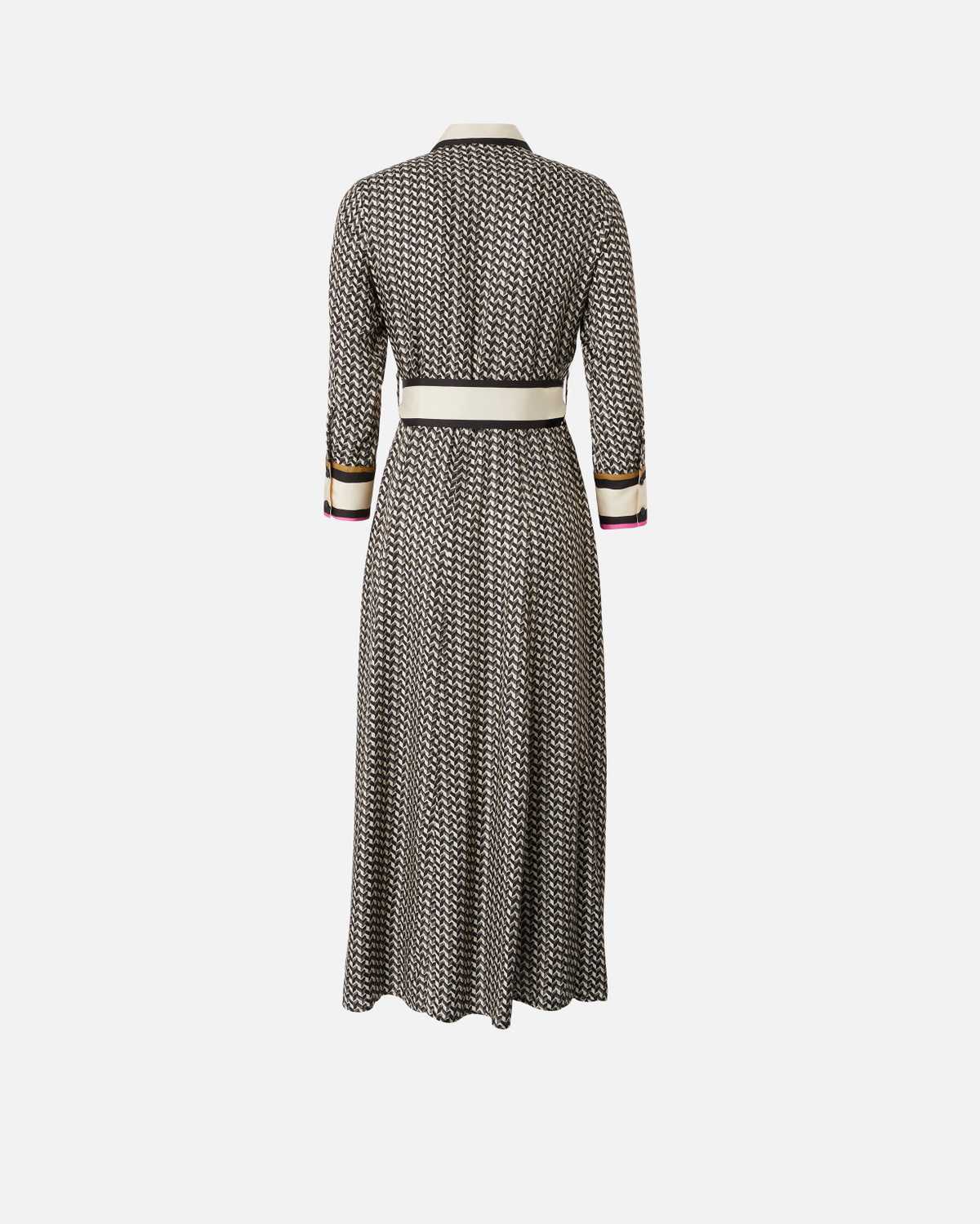 Pinko Long Shirt Dress With Foulard Print Multi. Beige/Black Pinko Pinko Long Shirt Dress With Foulard Print Multi. Beige/Black Pinko