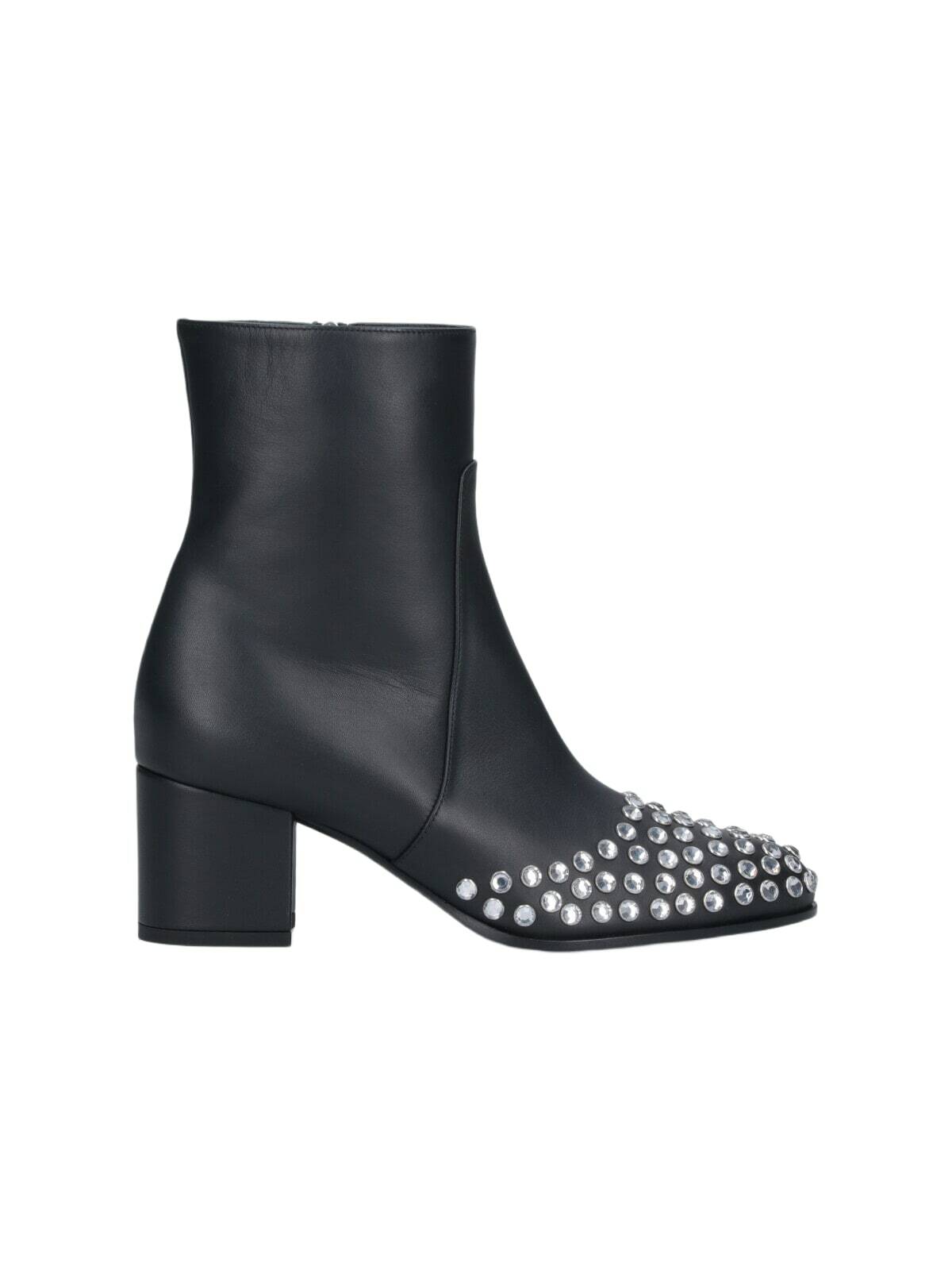 Alaia Low Ankle Boots With Rhinestones