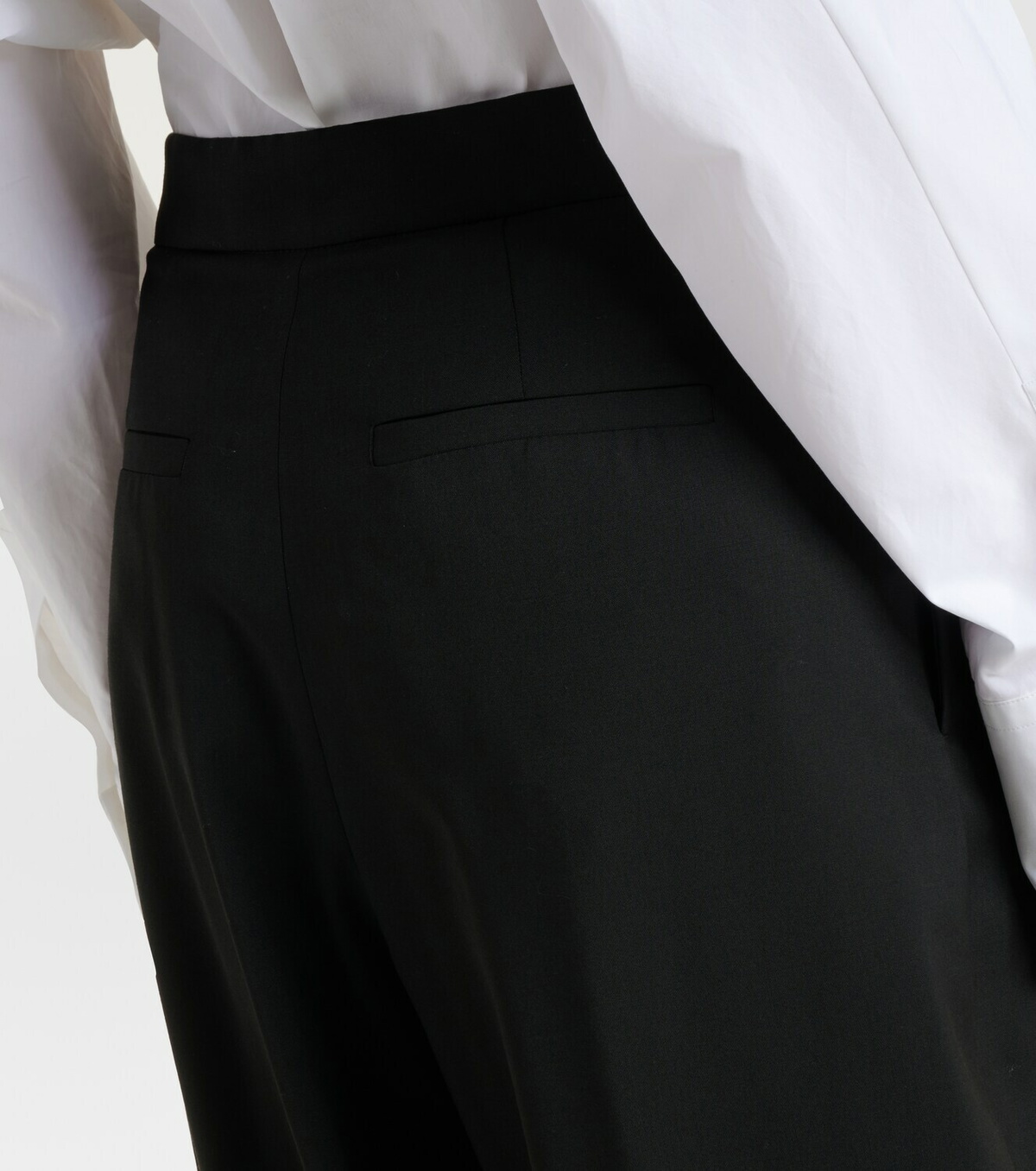 Sportmax Virgin wool pleated balloon pants