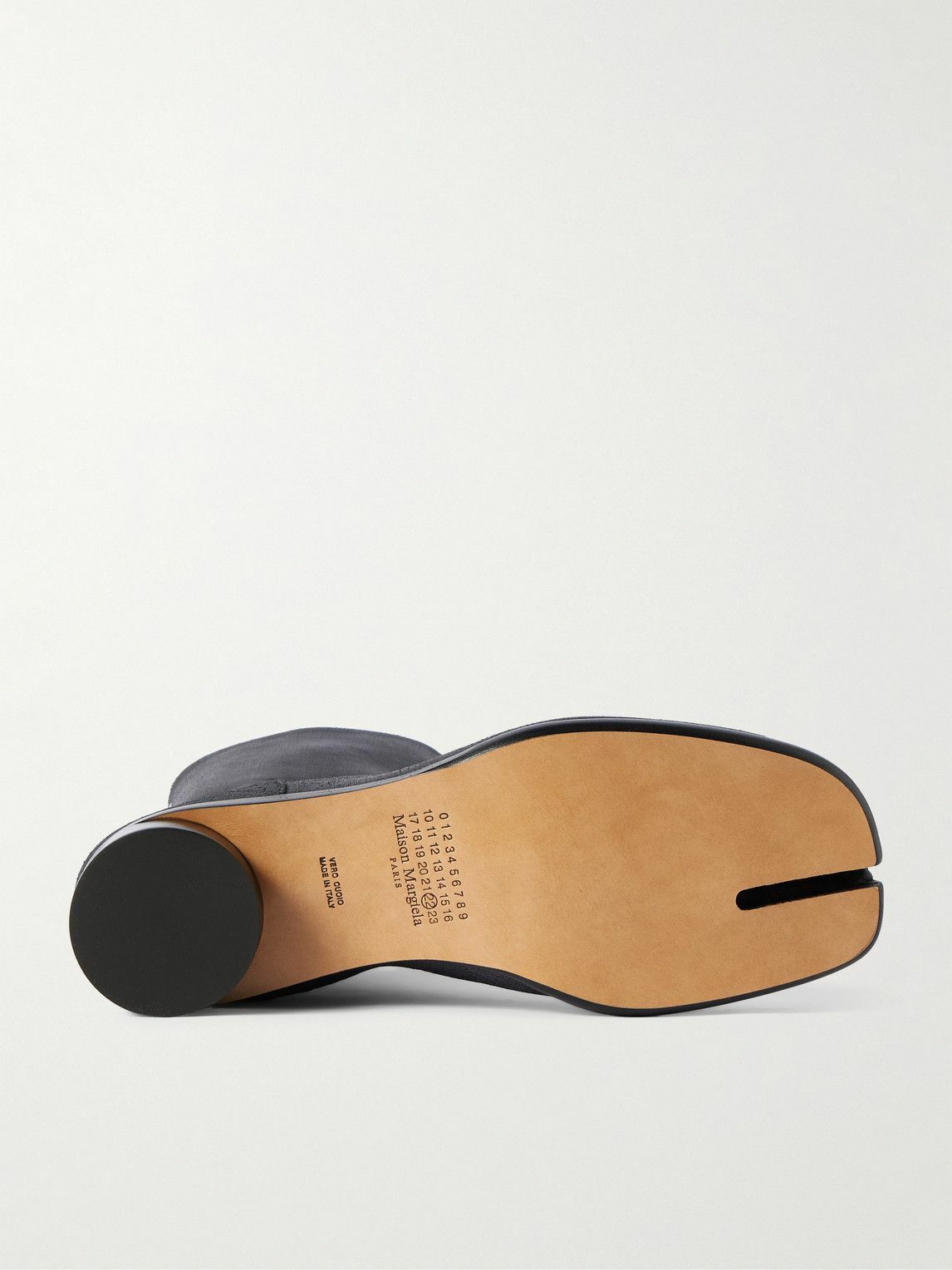 Maison Margiela - Tabi Split-Toe Textured-Leather Boots - Black