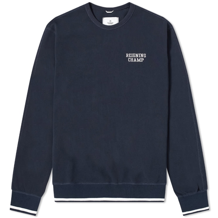 Photo: Reigning Champ Embroidered Crew Sweat