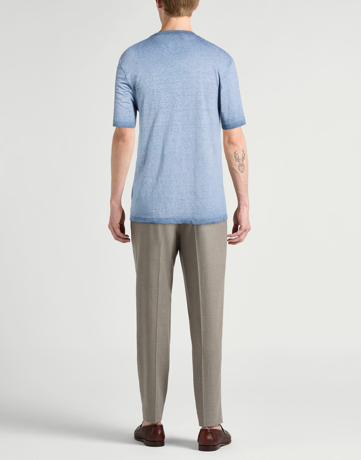 Roberto Collina Mens T-shirt Slate in Blue